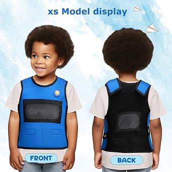 TOPARCHERY Weighted Vest with Sensory Needs - Compression Vest for Sensory Overload Includes Removable Weights