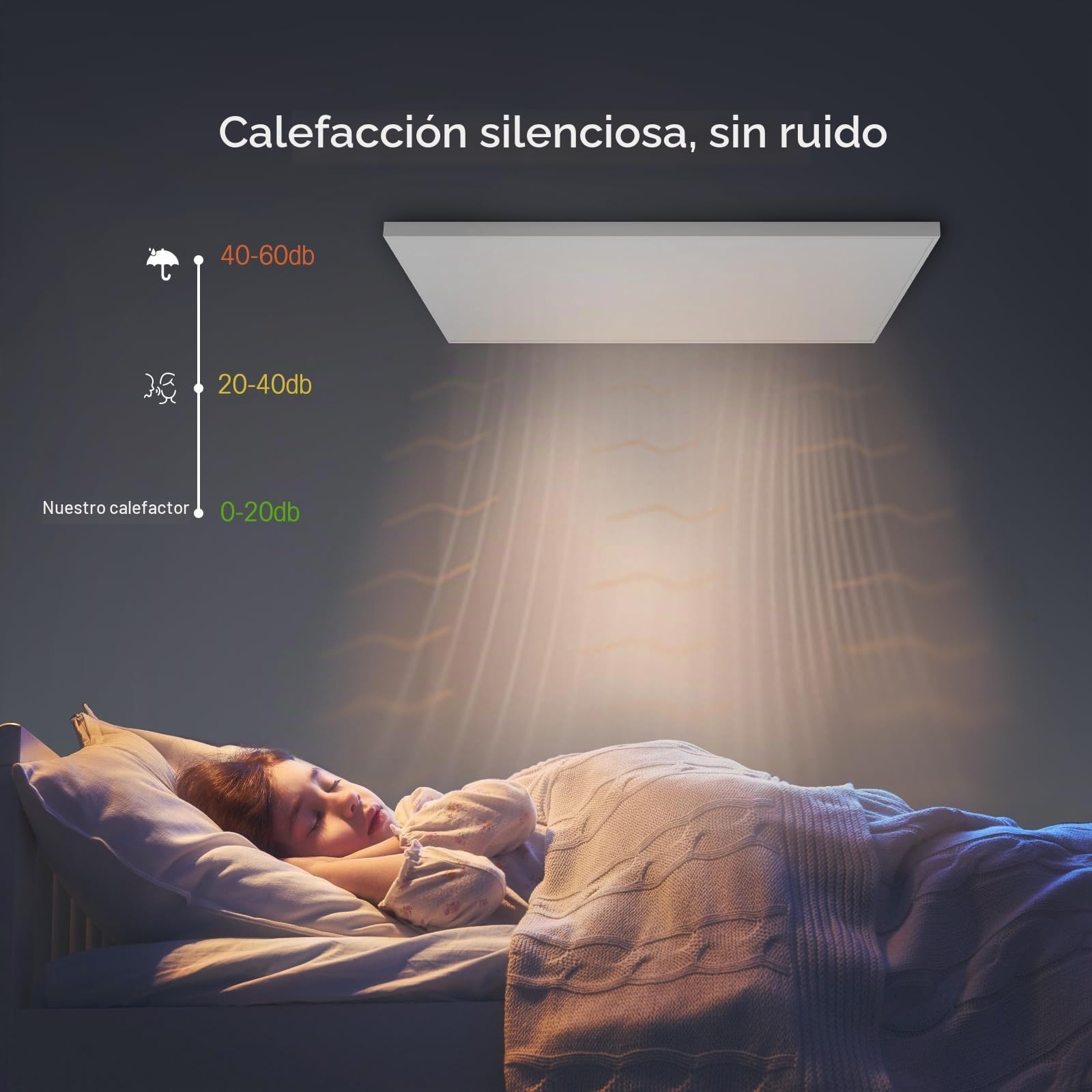 Calefacción infrarroja, montaje en techo con termostato, control remoto, 660 vatios, calefacción de techo, infrarrojos, calefacción eléctrica, panel calefactor, protección contra sobrecalentamiento