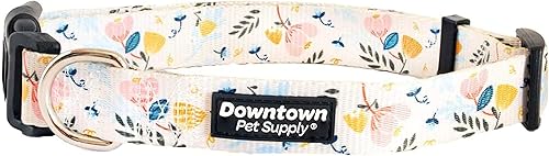 Miniatura 10 de Downtown Pet Supply - Collar de perro mejor, lindo y elegante - Collar de perro ligero ajustable con hebilla rápida y anillo en D - Seguro para