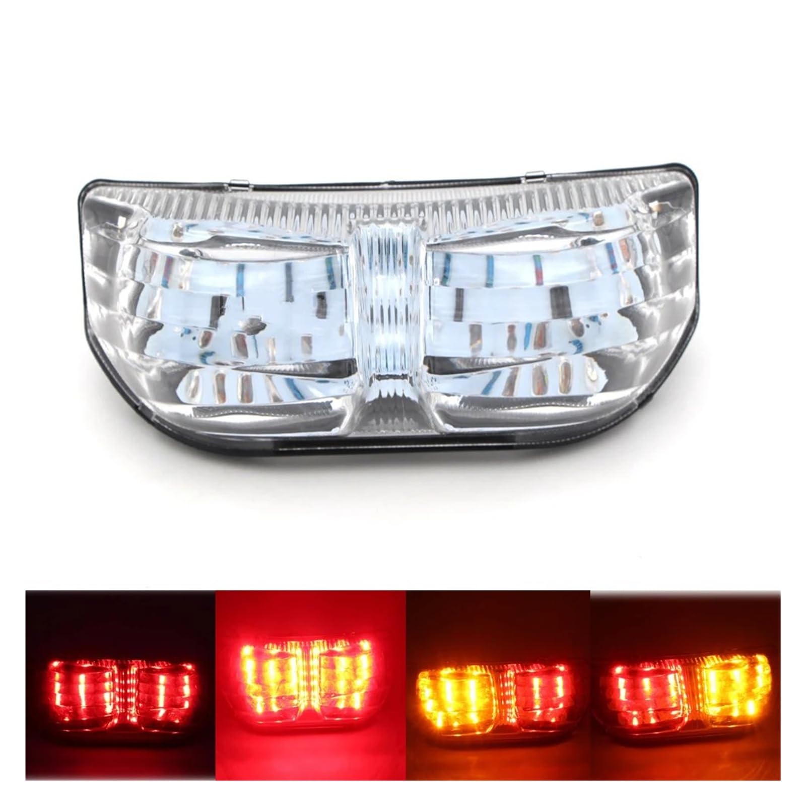 Fanale Anteriore Faro Per FZ1 FZ8 2006 2007 2008 2009 2010 2011 2012 Diesel Frecce Indicatori Direzione Cromati Fanale Posteriore Moto A LED Integrato(Nero)