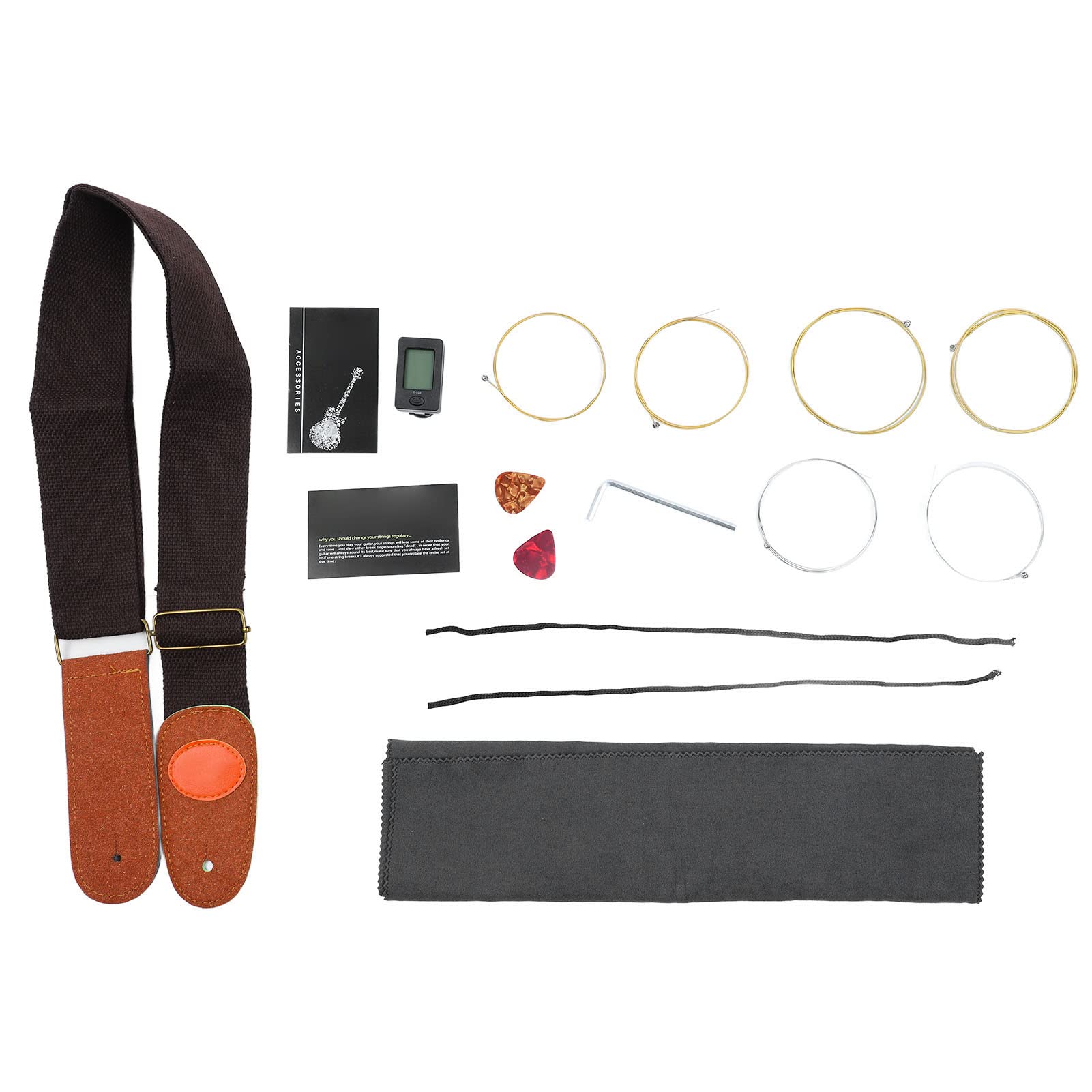 Chitarra Folk Starter Set per Principianti, Bella Trama Specchio Migliorato Facile da Suonare Chitarra Acustica Fortemente Penetrante Palissandro Indiano per gli Amanti della Musica