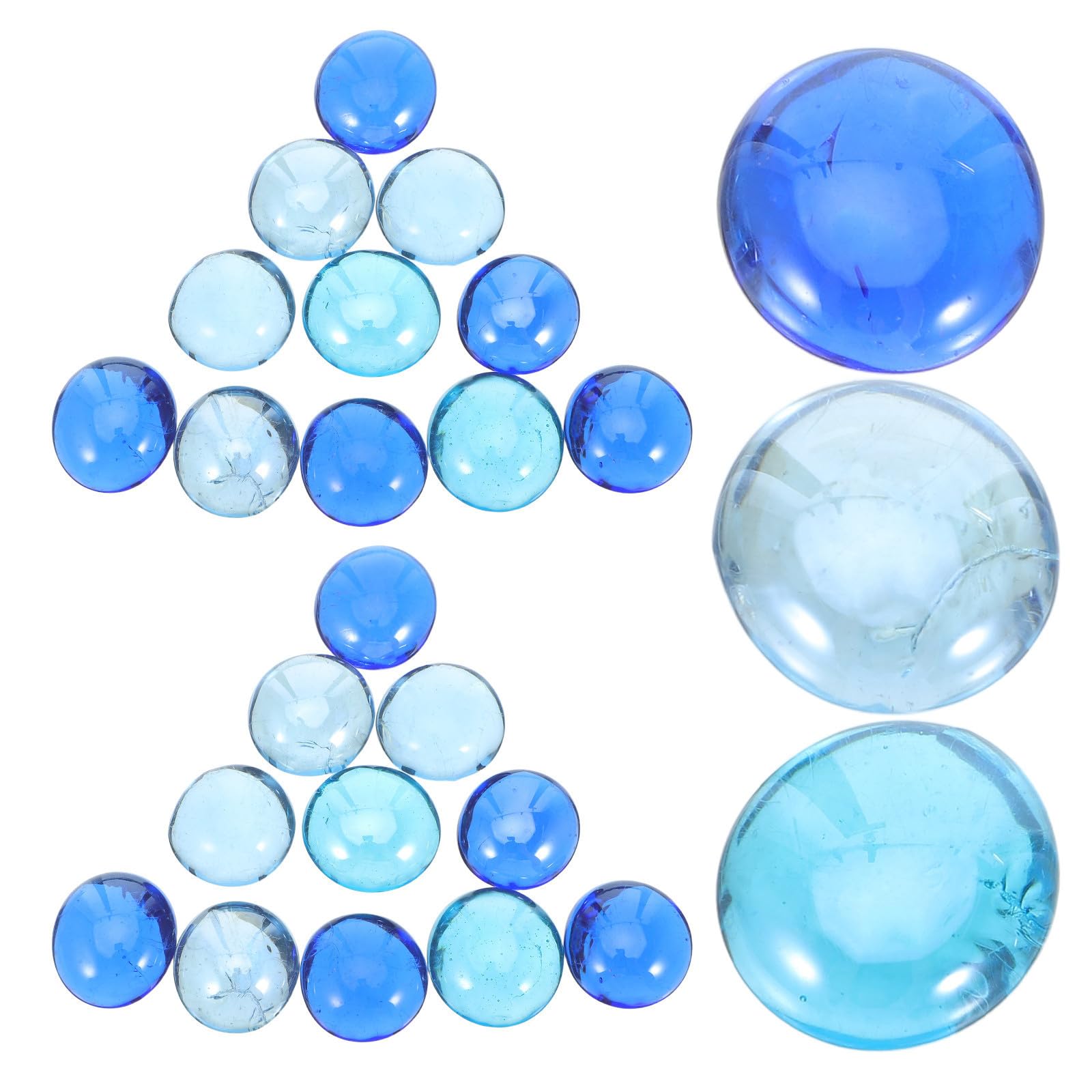 Abaodam Galets Verre Décoratifs Bleus pour Vase Surface Lisse et Plate Poids pour Aquarium Jardin et Décoration Intérieure