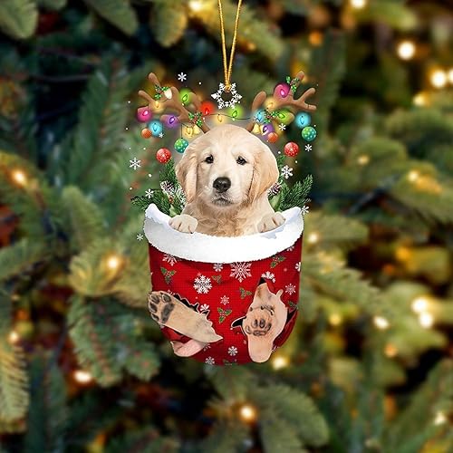Miniatura 5 de Decoración plana de Navidad para mascotas, perro, árbol de Navidad, decoración de ambiente festivo, decoración de acrílico impreso colgante
