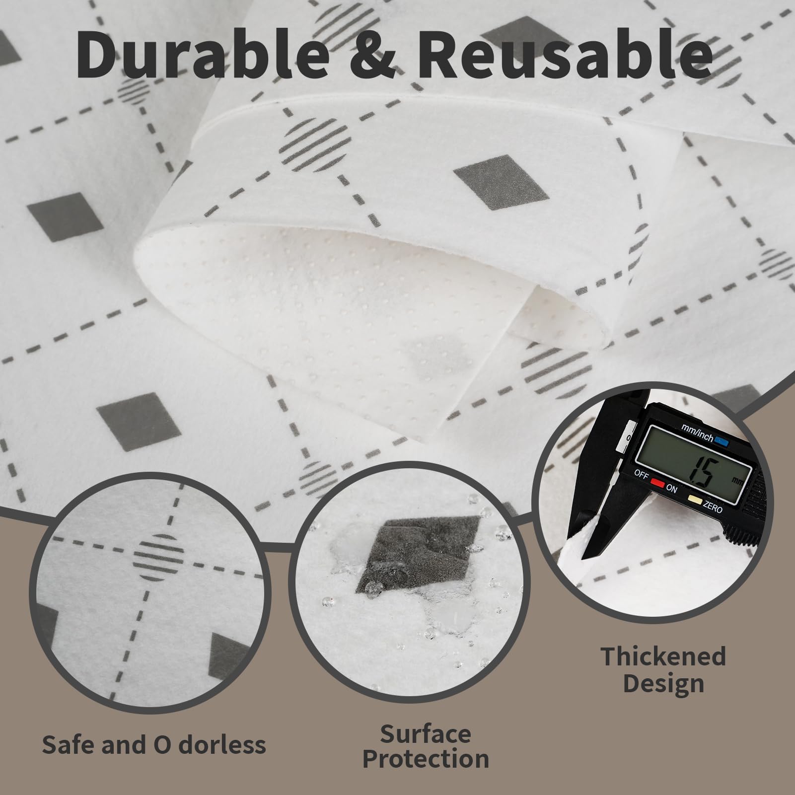 Revestimientos antideslizantes para refrigerador, 17.7 pulgadas x 24 pies, absorbentes lavables a máquina, mantienen la comida fresca, sin adhesivo, forro de cajón para estantes de vidrio