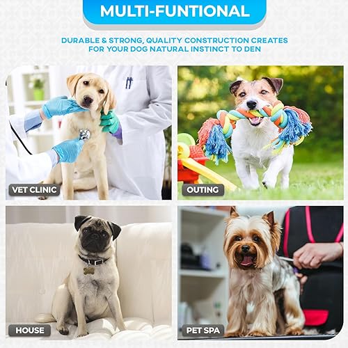 Miniatura 3 de FDW Jaula para perros, jaula para perros grandes, jaula plegable de metal de 30 pulgadas, doble puerta con panel divisor para interiores y