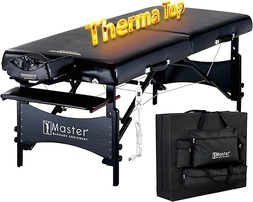 Master Massage Mesa de masaje portátil Galaxy Therma Top de 30 pulgadas para uso profesional y doméstico, cama de masaje de viaje de altura