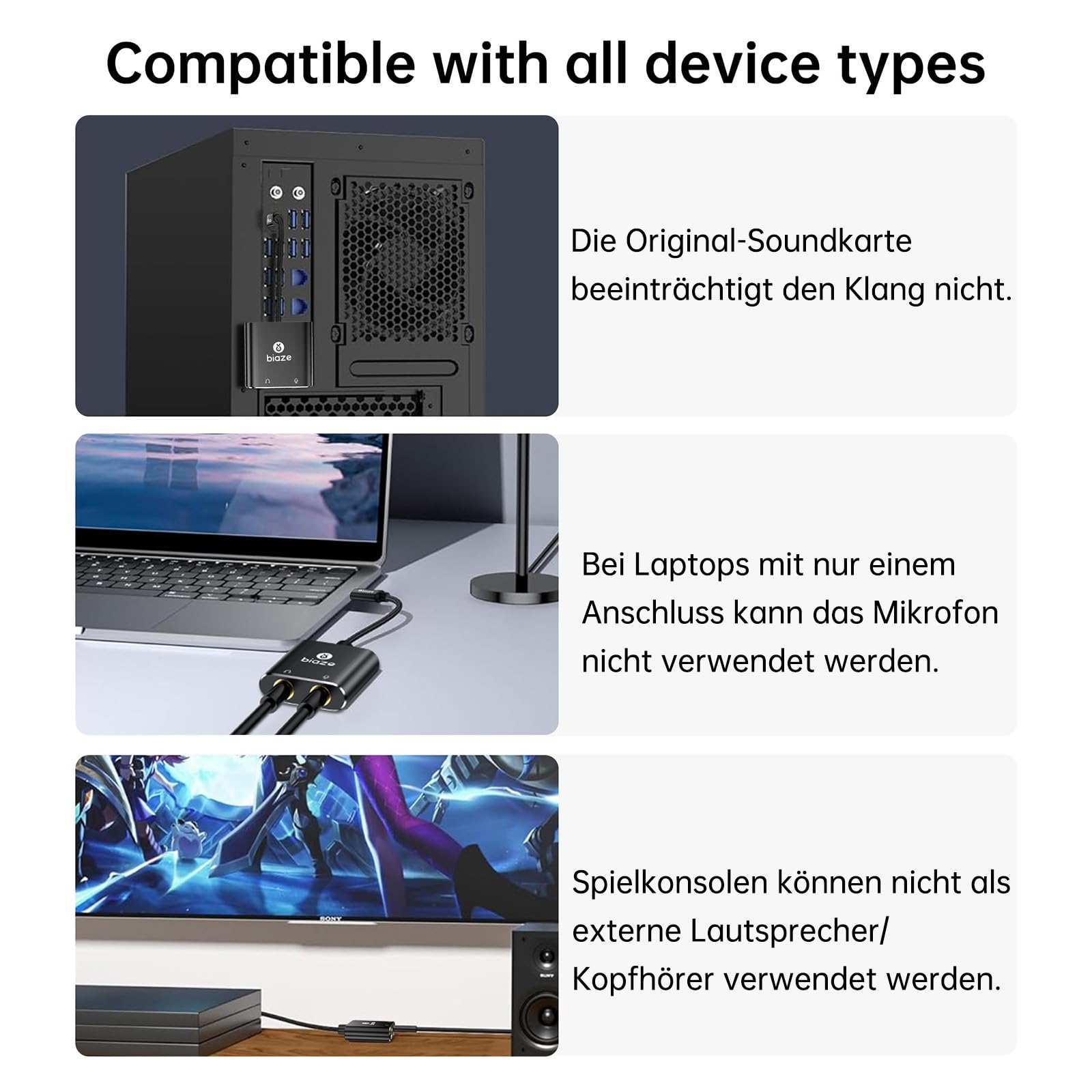 Y25 Type C scheda audio esterna USB-C adattatore audio stereo adattatore esterno scheda audio per computer, PS5, PS4, cuffie USB e microfono