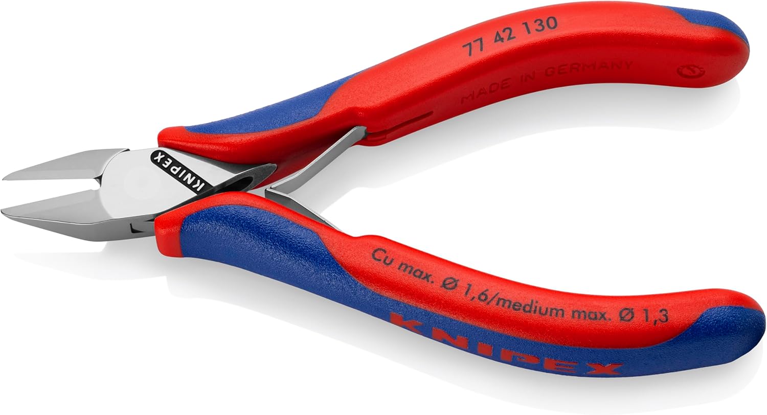 KNIPEX Tools 5-1/4" Electronics Diagonal Cutter, Ergonomic Grip (7742130)