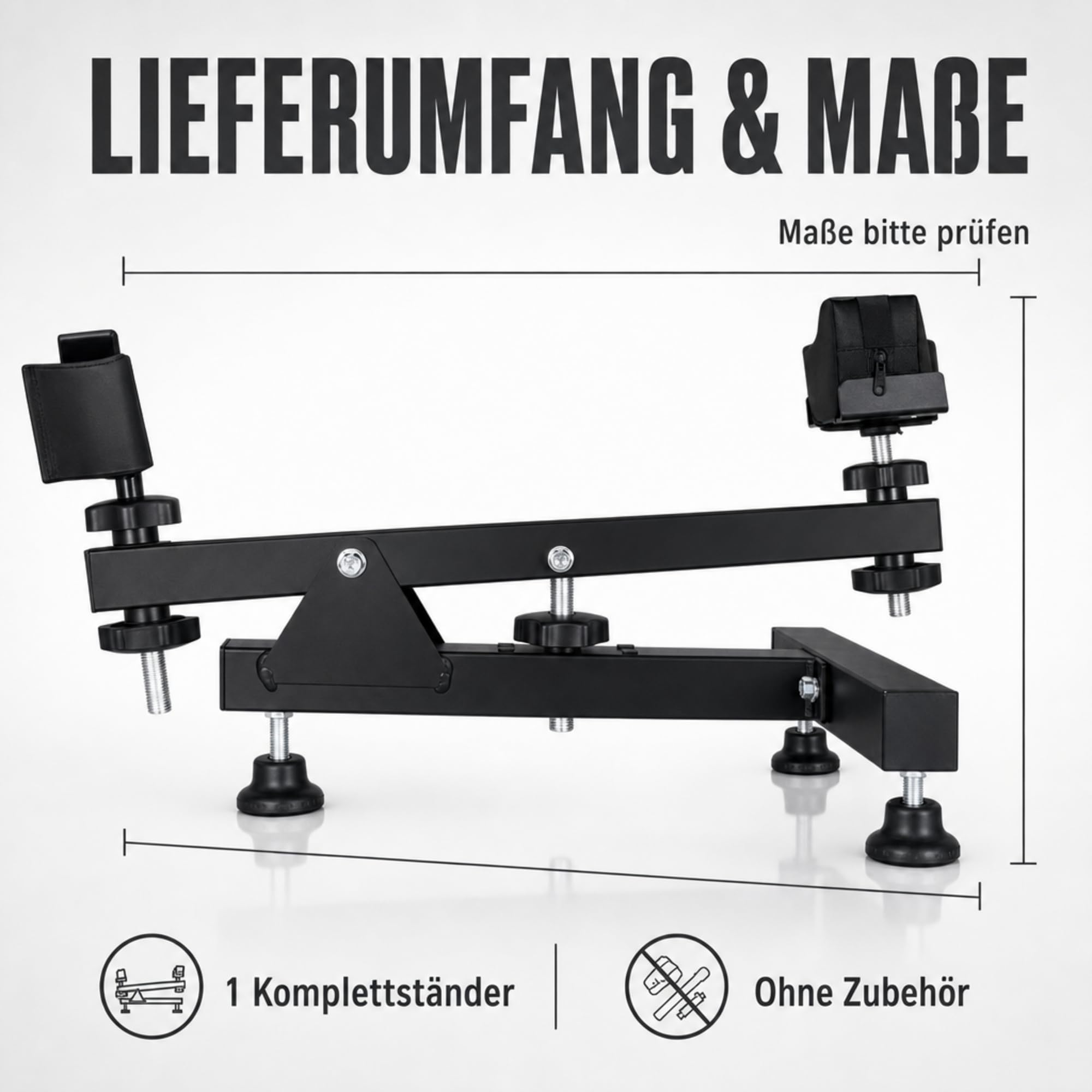 Zauren Einschießbock aus Stahl, Schwarz, 5 kg, mit Gummi- und Schaumstoffpolsterung
