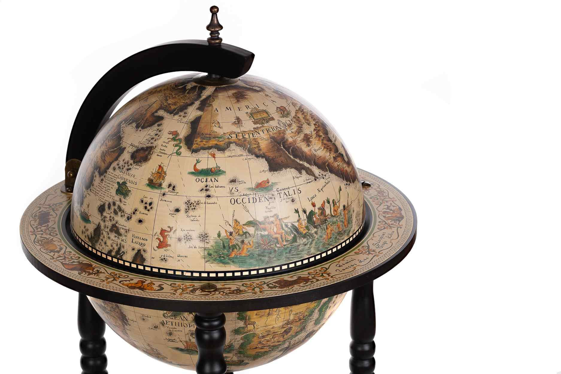 Hausbar 33001WB Bar Globe décoratif Noir et Blanc 100 cm