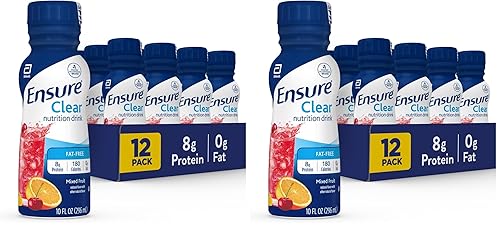 Ensure Clear Mixed Fruit - Bebida nutricional | 0.31 onzas de proteína, 15 vitaminas y minerales | Sin grasa, lista para beber, sabor refrescante,