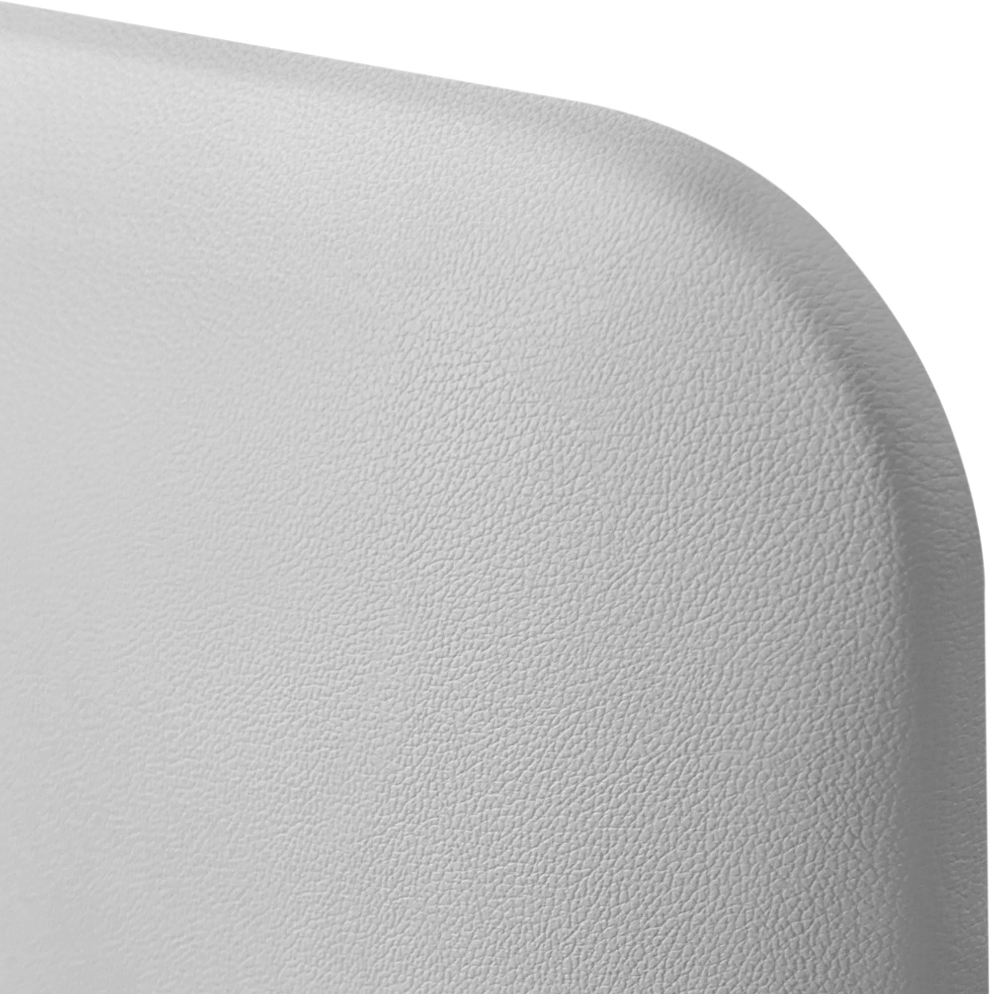 DHOME Cabecero Tapizado Liso Redondeado Polipiel con Patas para Pared Acústicos Cabeceros Absorbentes Cabezal Cama Dormitorio (Gris Claro, 135cm)