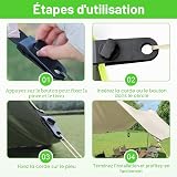 Lot de 10 Clips de bâche résistants, Design en Dents de Scie, Accessoires pour Tente, Pince pour Bâche, Attache Bâche Piscine, Polyvalent pour Camping et Extérieur - 5