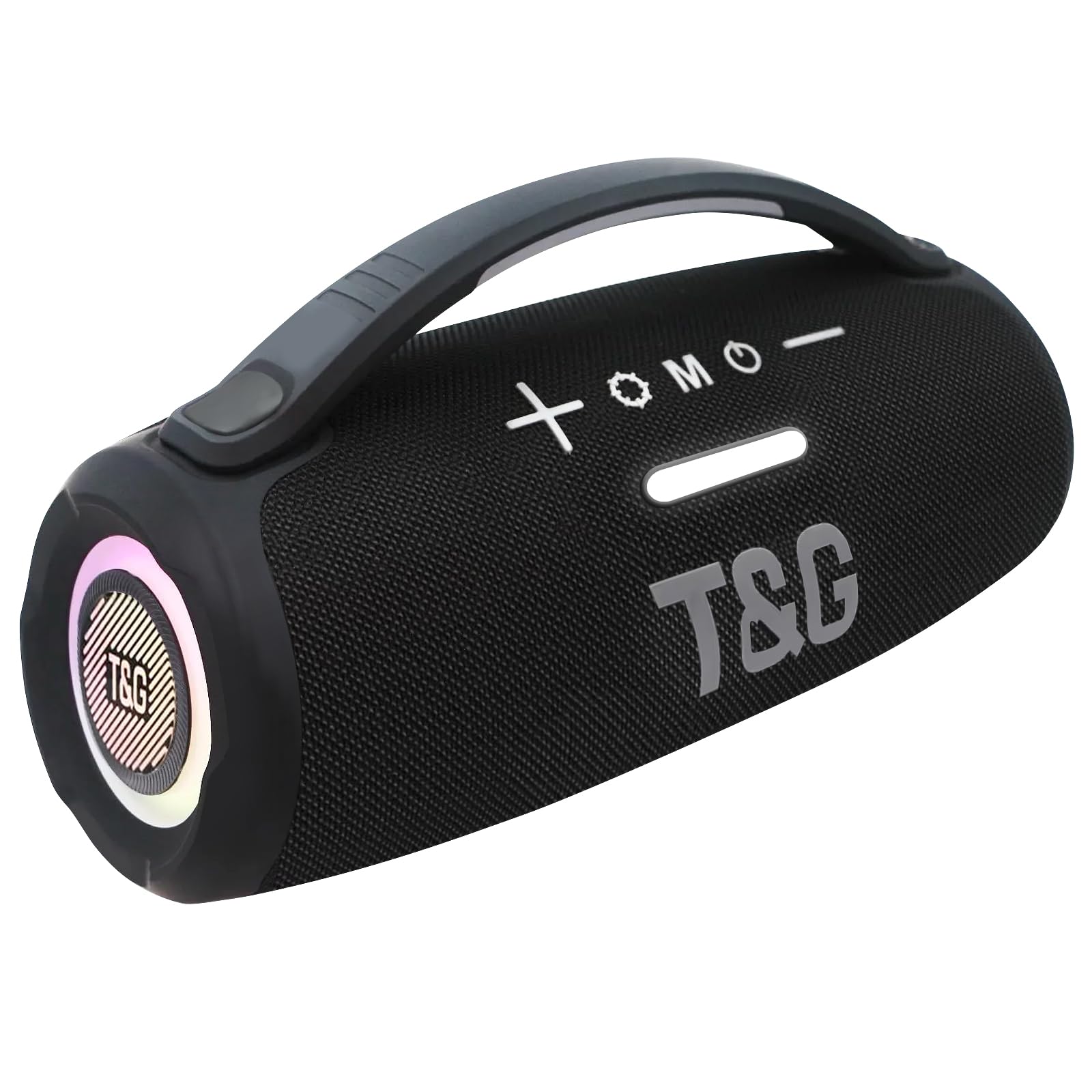 EASY SPEED Altavoz Bluetooth Potente 5.3,Altavoces Bluetooth Impermeable,Conexiones USB (Tipo-C), Aux, Radio FM,Alcance 10 Metros,para Exterior,Negro
