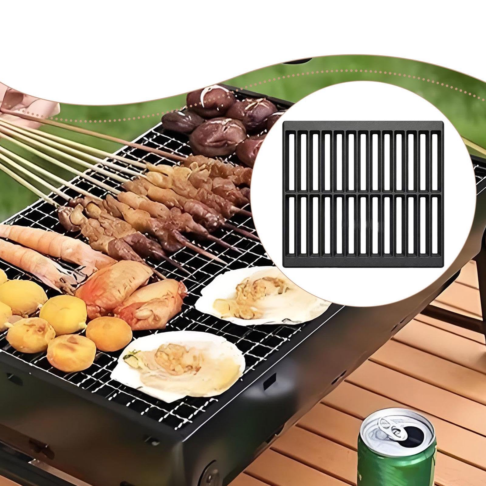 kowaku Rejilla de Hierro Fundido para Horno Parrilla de Cenizas Repuesto Resistente para Barbacoa con Superficie Antiadherente Adecuada para Camping Reunione, XL