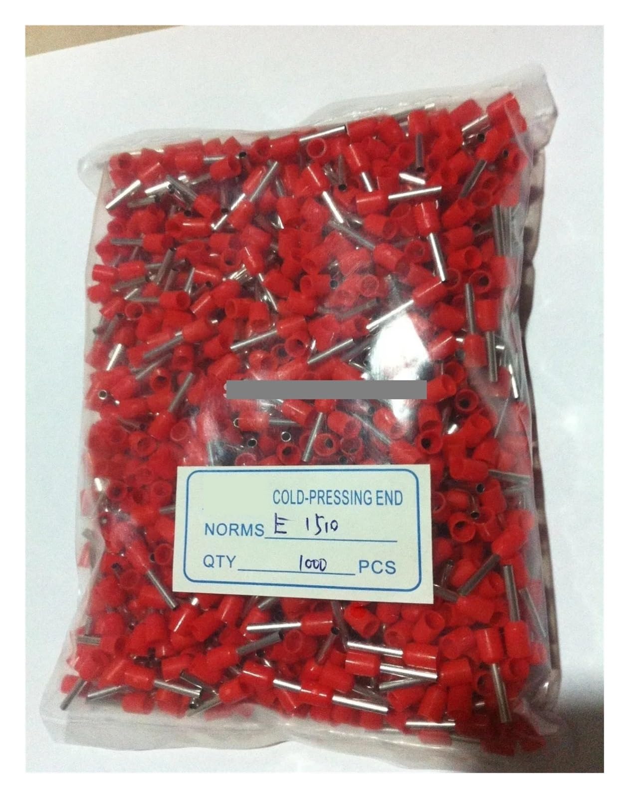 Bylsagwht One Color E1510 16 Awg 1.5Mm2 Bootlace Ferrules For Wire Terminal Connectors