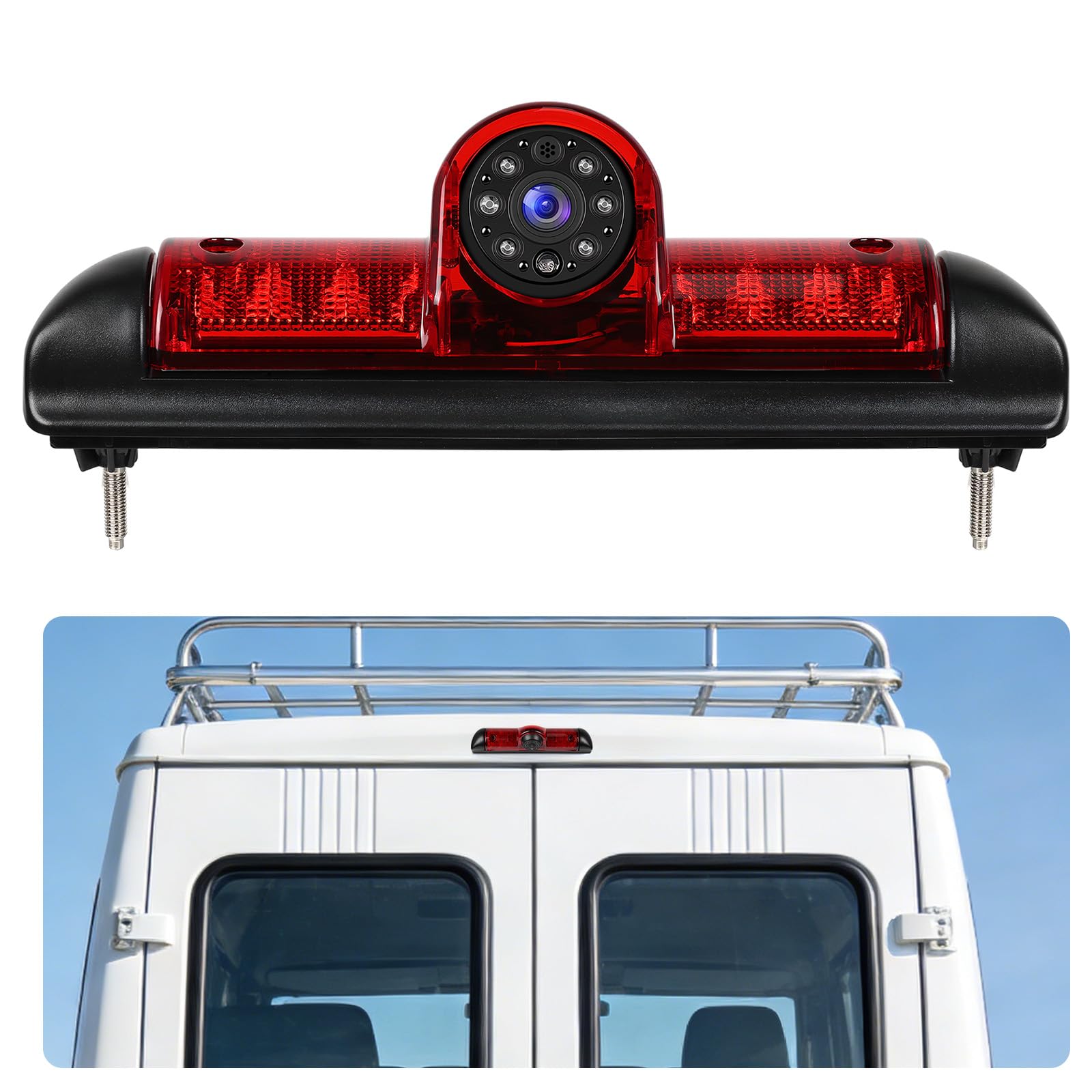 Cámara de Marcha atrás para FIAT Ducato Late 3 Gen 2006-2017 / Peugeot Boxer 2006-2017/ Citroen Jumper 2006-2017, visión Nocturna, Resistente al Agua IP67