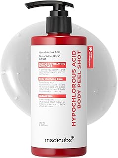 medicube Body Peel Shot with Hypochlorous Acid | Gentle Body Exfoliating Serum for Dead Skin Cells, Rough Patches & Uneven Texture | Rice Extract, Panthenol for Hydrating & Smoothing Care | 9.46 fl.oz