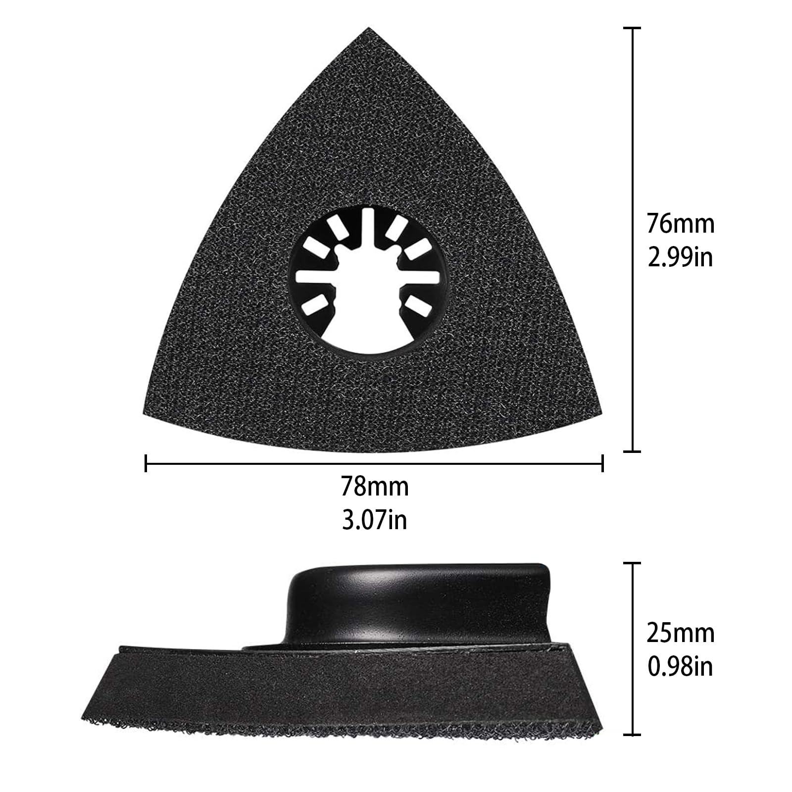 4 pezzi Delta Sander Multitool Piastra abrasiva 80 mm - Accessorio ottimale per Fein Multimaster, Bosch, Parkside, Ryobi, Worx, Workzone e altro ancora - Carta vetrata multifunzionale per utensili