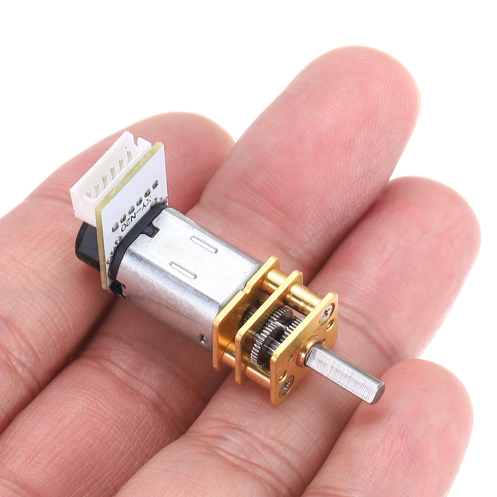 sourcing map 2pcs 300RPM Micro Motoriduttore con Encoder, N20 DC6V Riduttore Ad Alta Coppia Motore Elettrico Riduzione per Robot Wheel RC Car