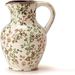 SIDUCAL Ceramic Rustic Farmhouse Vase with Handle, Terracotta Vase, Minimalist Decorative Vases for Home Decor, Table, Wedding,Living Room, Shelf, Decoration(BD)