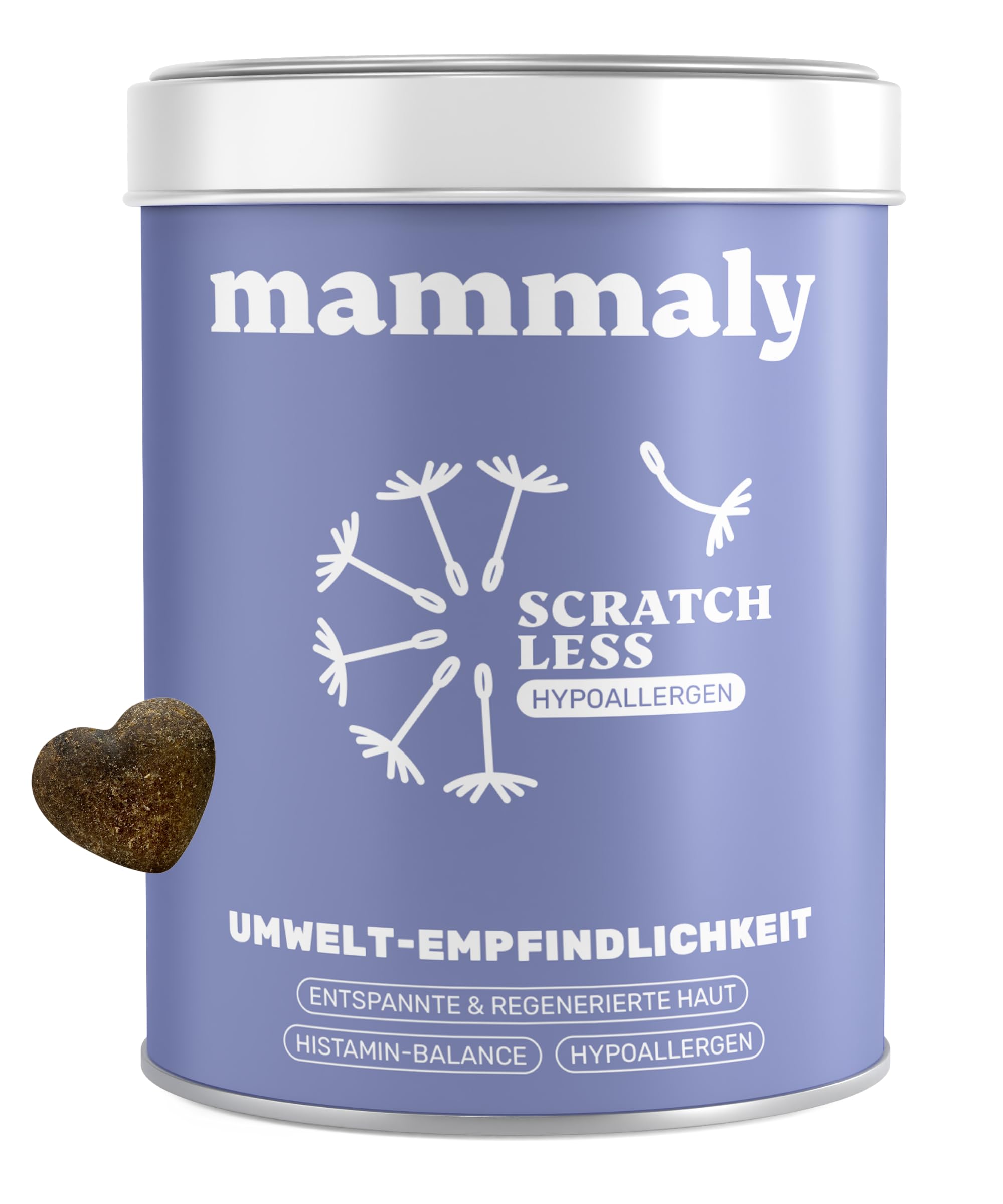 mammaly 7-in-1 Hanföl-Leckerli für Hunde - Scratch Less 60 Snacks (175g) Zink, Bierhefe, PEA - kann Deinem Hund bei saisonalen & ganzjährigen Allergien und Juckreiz unterst.