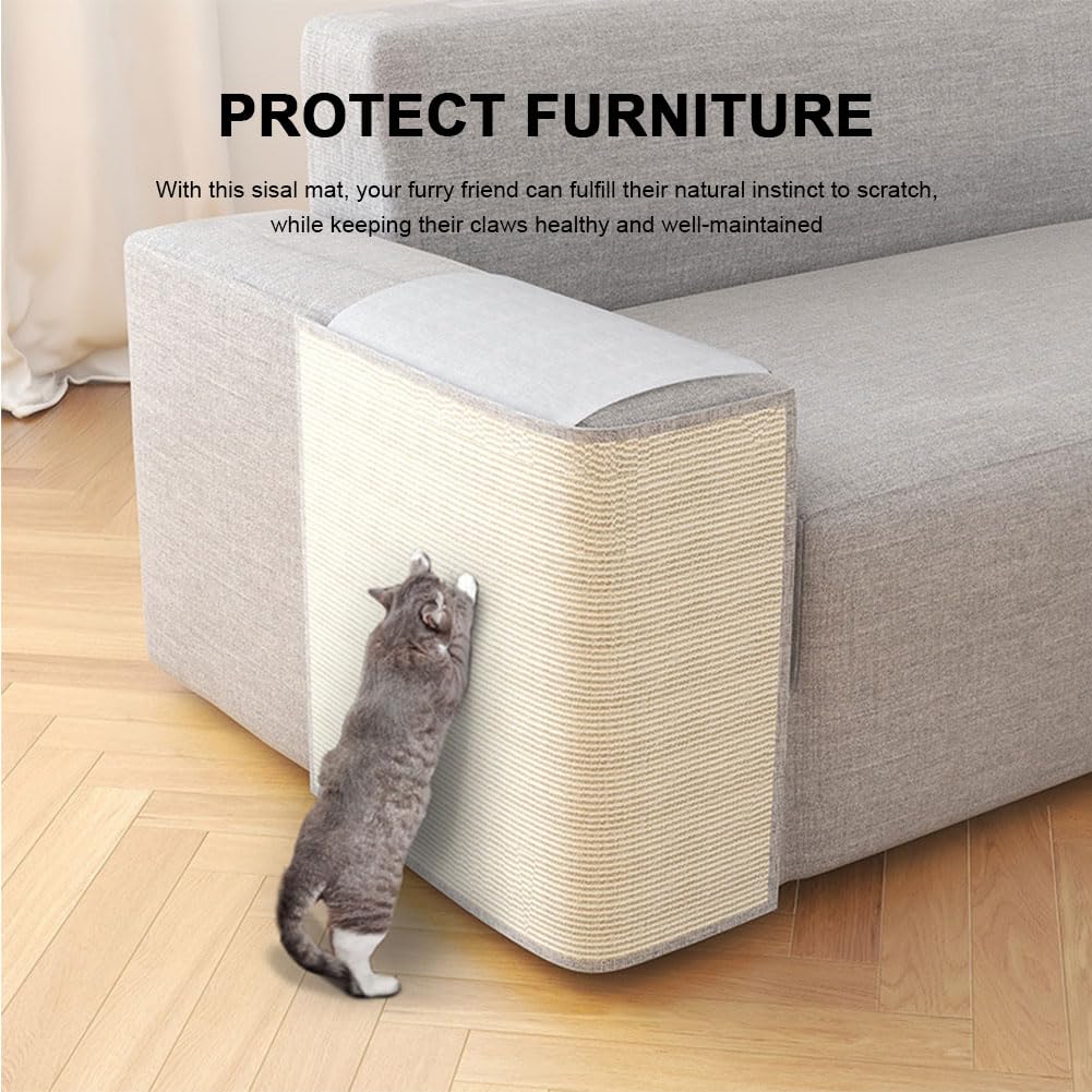 Protectores de arañazos para muebles de gatos, almohadillas autoadhesivas para sofá, cama y alfombra
