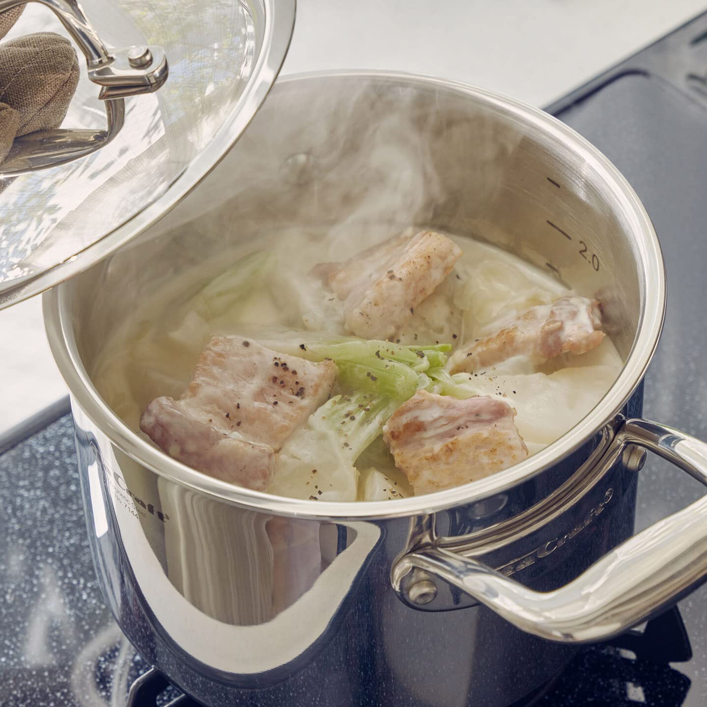 Vita Craft N Series Two-Handled Pot, IH Compatible, 7.1 inches (18 cm)