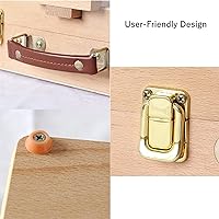 Vista 8 de DEAYOU Wood Tabletop Easel Storage Box, Beechwood Portable Sketchbox for Painting, Adjustable Wooden Desktop Drawing Easel Case for Art Supplies