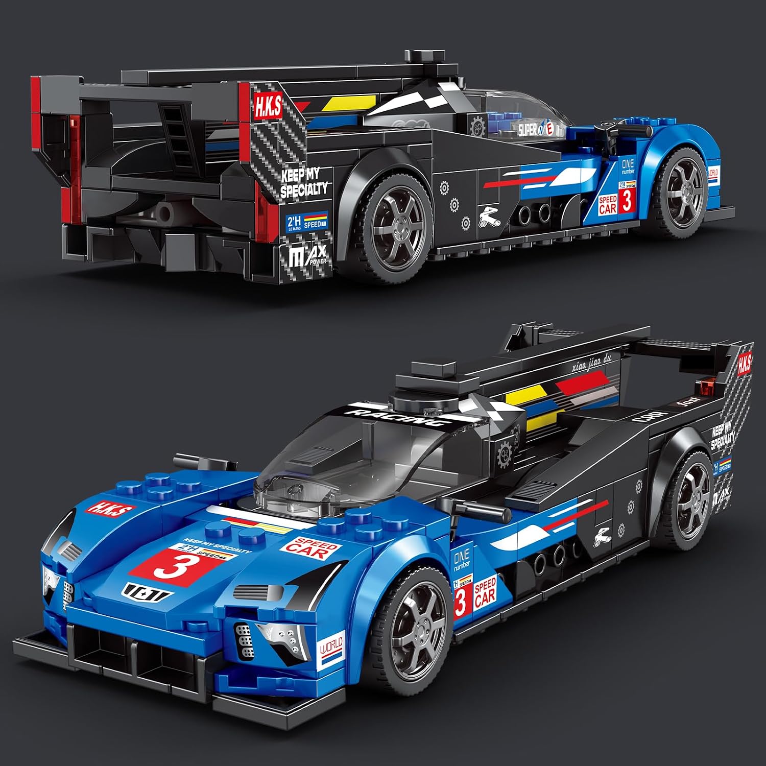 HIGH GODO Speed Racing Car Building Set, Super Car Model Kit, Collectible Cars Construction Toys Gifts for Adults and Teens Age 14+ (294 Pieces) image 2