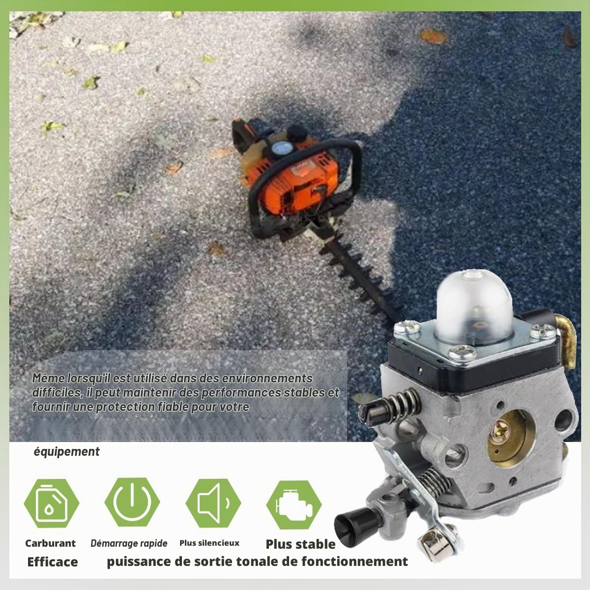 ZAMDOE Carburateur pour Stihl HS75, HS80, HS85 Taille-Haies débroussailleuse Moteurs Carburateur pour ZAMA C1Q-S42 et C1Q-S42C 4226 120 0604 Pièce de Rechange