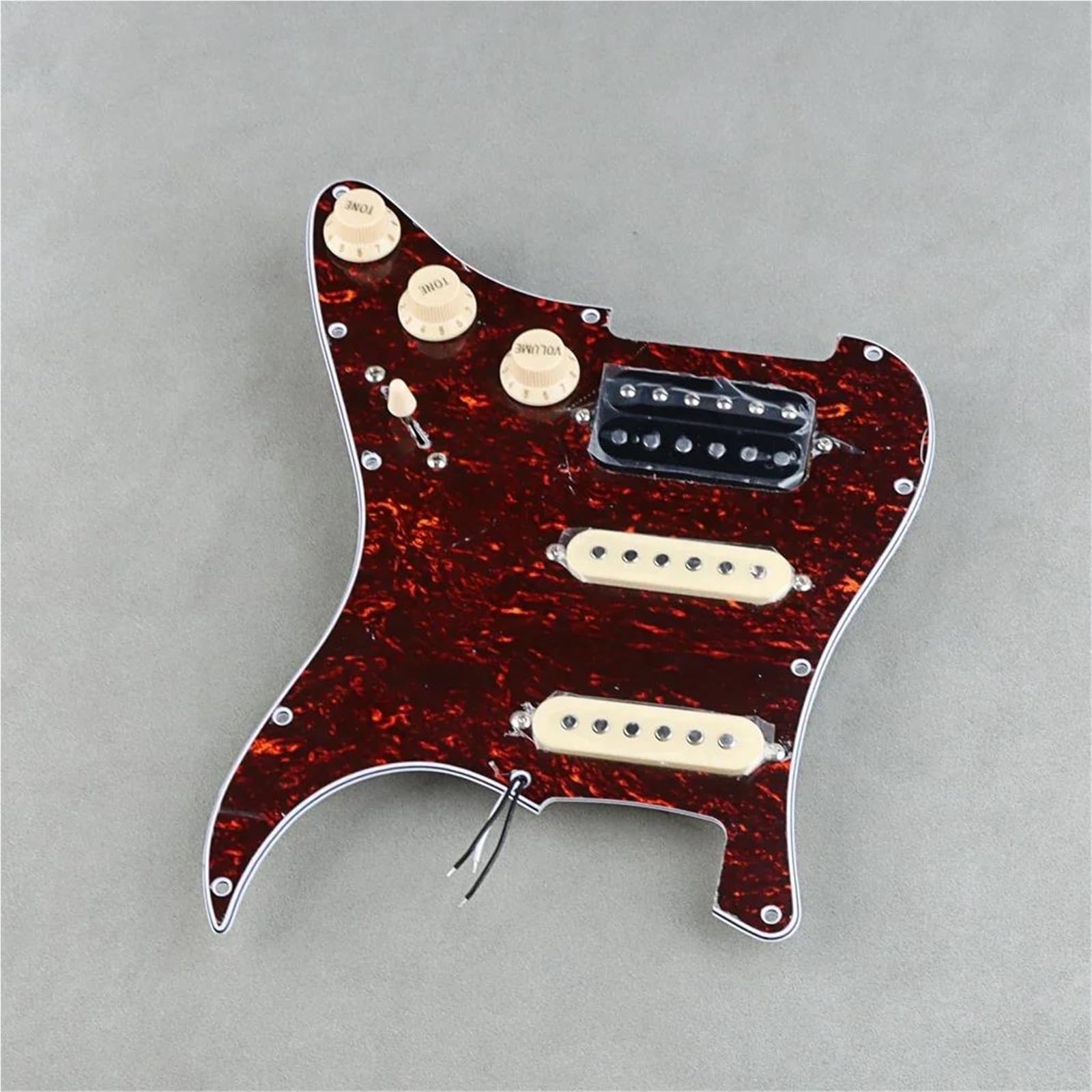 Golpeador Precableado Pastillas Pastillas Humbucker SSH de 3 capas juego de golpeador de guitarra precableado cargado para guitarra eléctrica de PVC