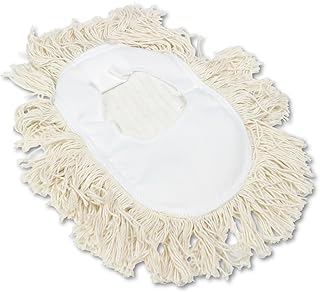 Boardwalk 1491 Wedge Dust Mop Head, Cotton, 17 1/2l X 13 1/2w, White