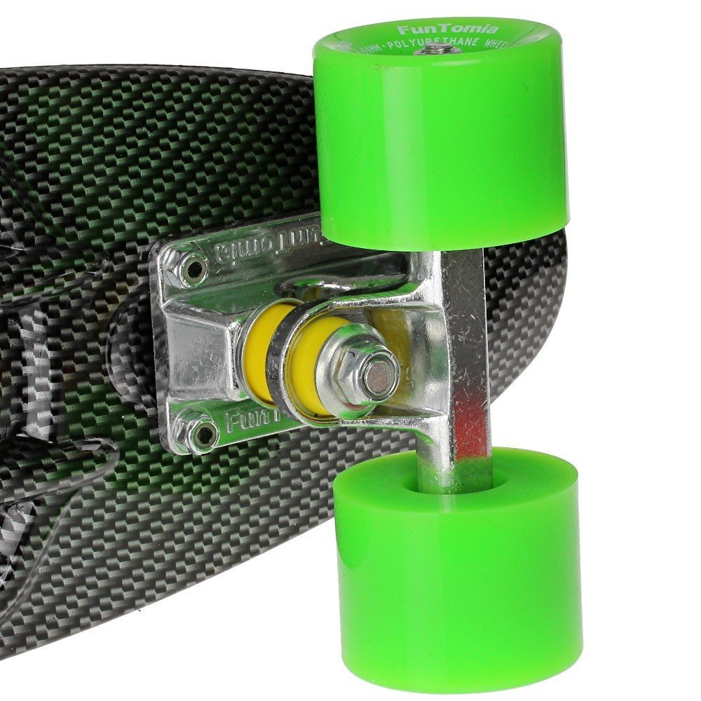 FunTomia Planche à roulettes Mini-Board Skateboard 57cm - avec roulements ABEC-11 - Style Retro Cruiser en Plastique
