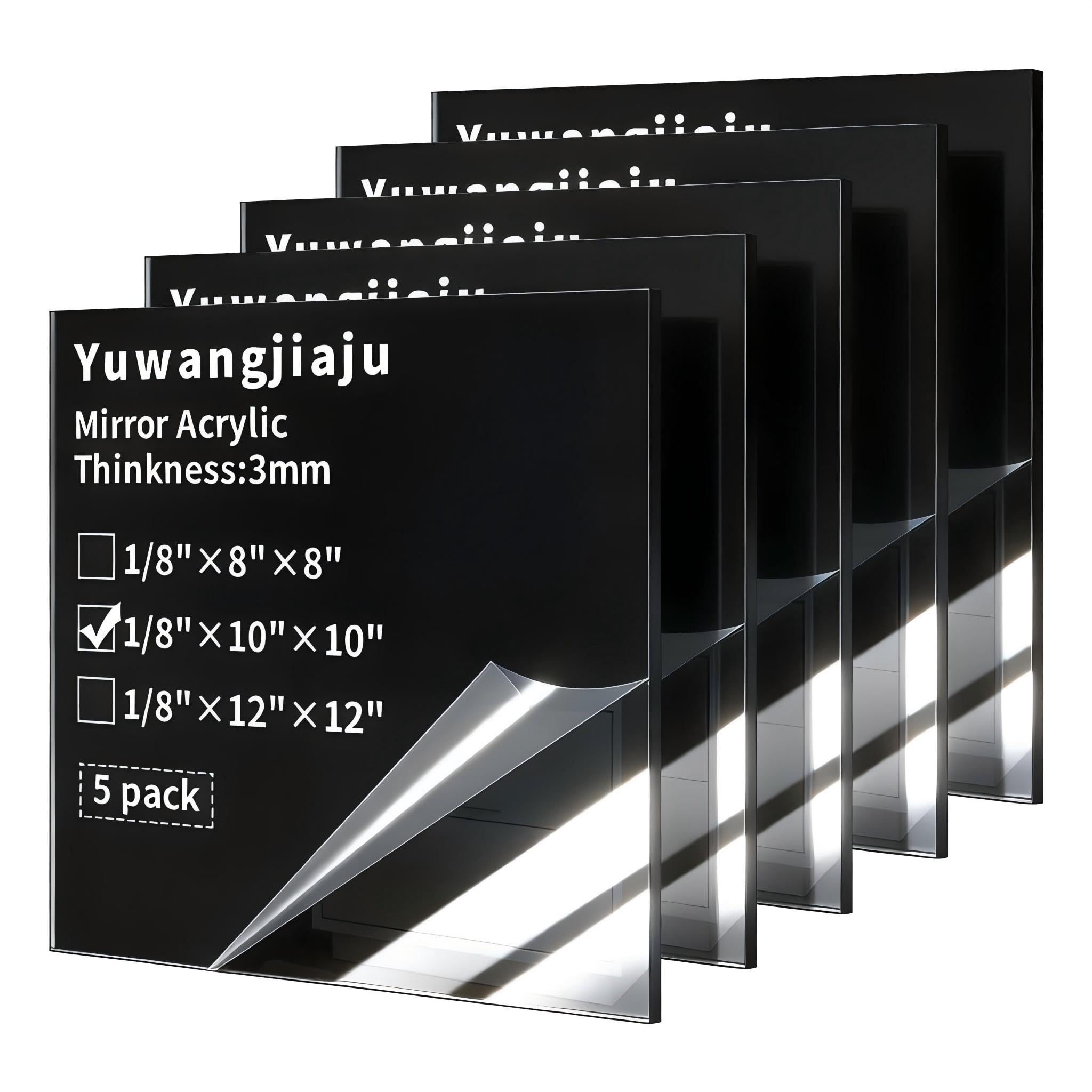 Pink Acrylic Mirror Sheets - 5 Pack for Crafts & Decor -8