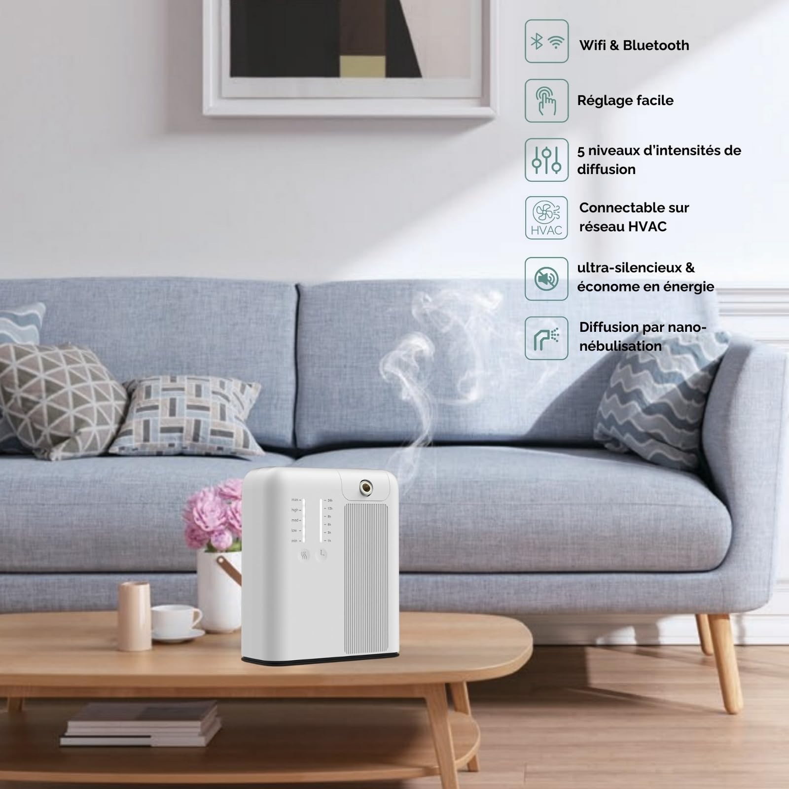 Diffuseur Pro Grande Surface Marketing Olfactif DP300 - Haute Performance, Programmation Flexible pour Espaces Commerciaux et Bureaux - 450m³ - Zen'Arôme