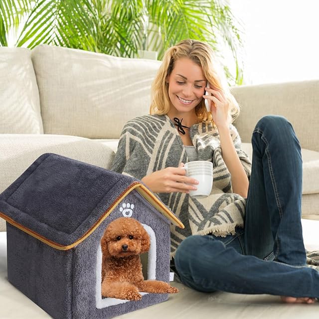 Foto 7 de 7 de Galatée Casa para Perros, Cueva para Gatos Cálida y Acogedora para Interiores