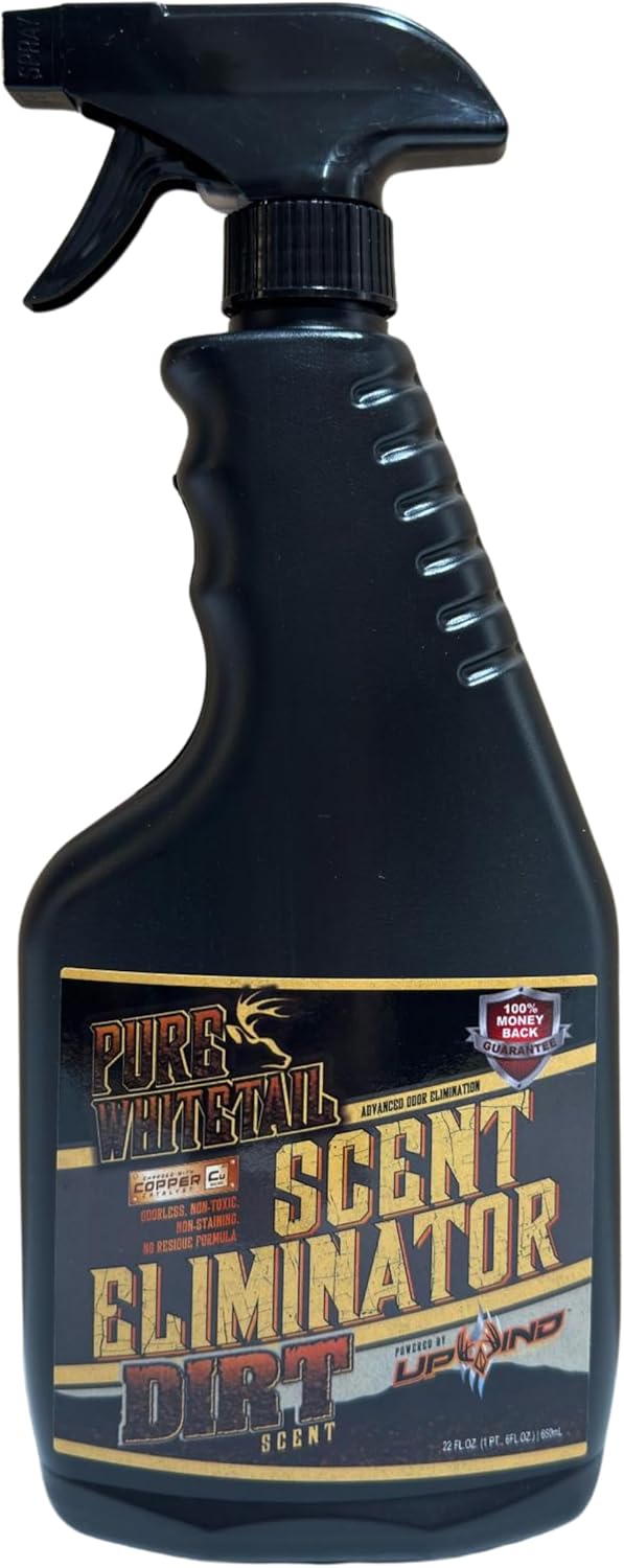 Pure Whitetail Scent Eliminator Spray - Dirt - Scent Eliminator for Hunting - Scent Blocker Spray - Covers Human Odors with a Distinct Dirt Aroma, 22 oz Bottle