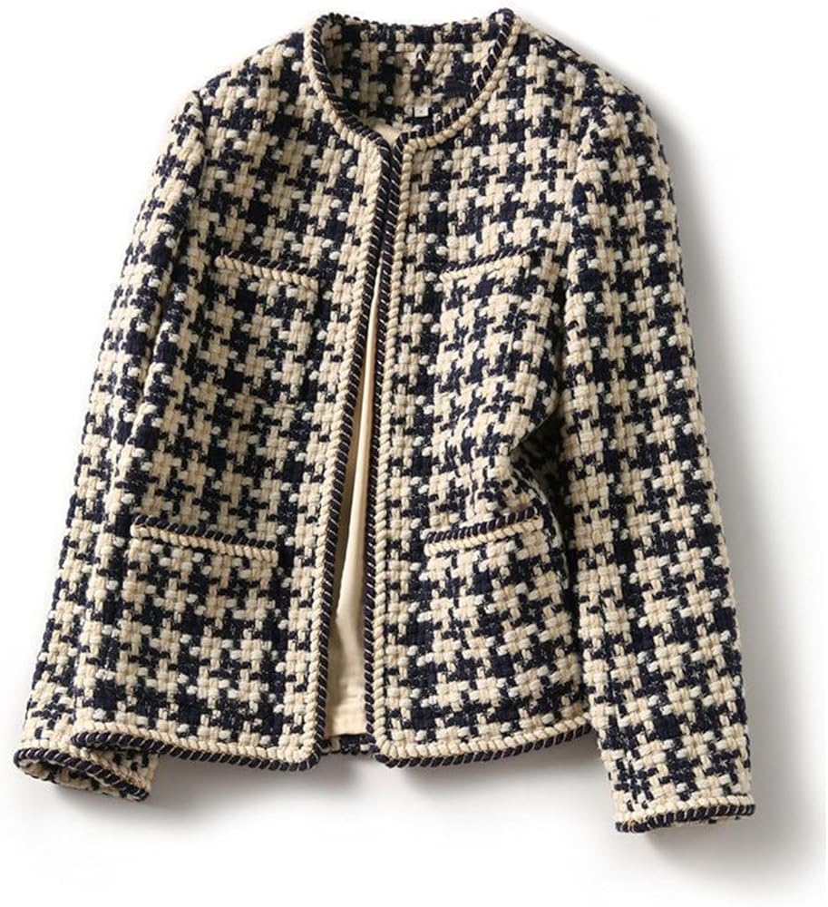 【おんぷ】tweed over jacket Tweed-Cropped-