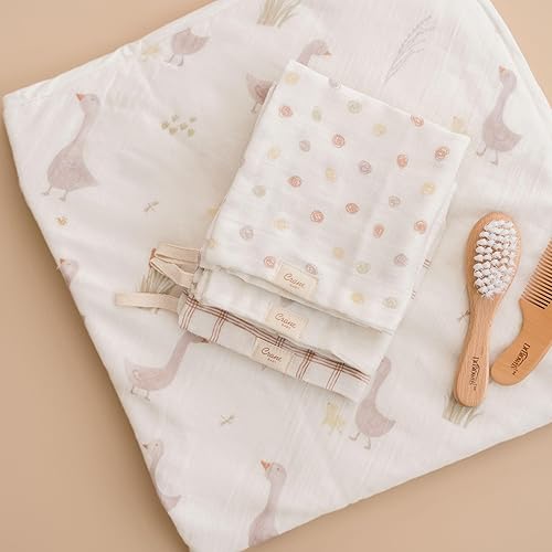 Vista 54 de Crane Baby Toalla con capucha - 100% algodón y tela de rizo, teñido anudado rosa, 30 x 30 pulgadas, toalla de playa y baño con capucha para bebé