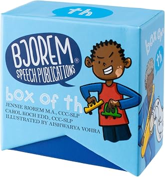 Bjorem Speech Box of TH Speech Therapy and Phonemic Awareness Cards for Voiced & Voiceless TH Sounds | Engaging Speech Development Tool for Kids 3+