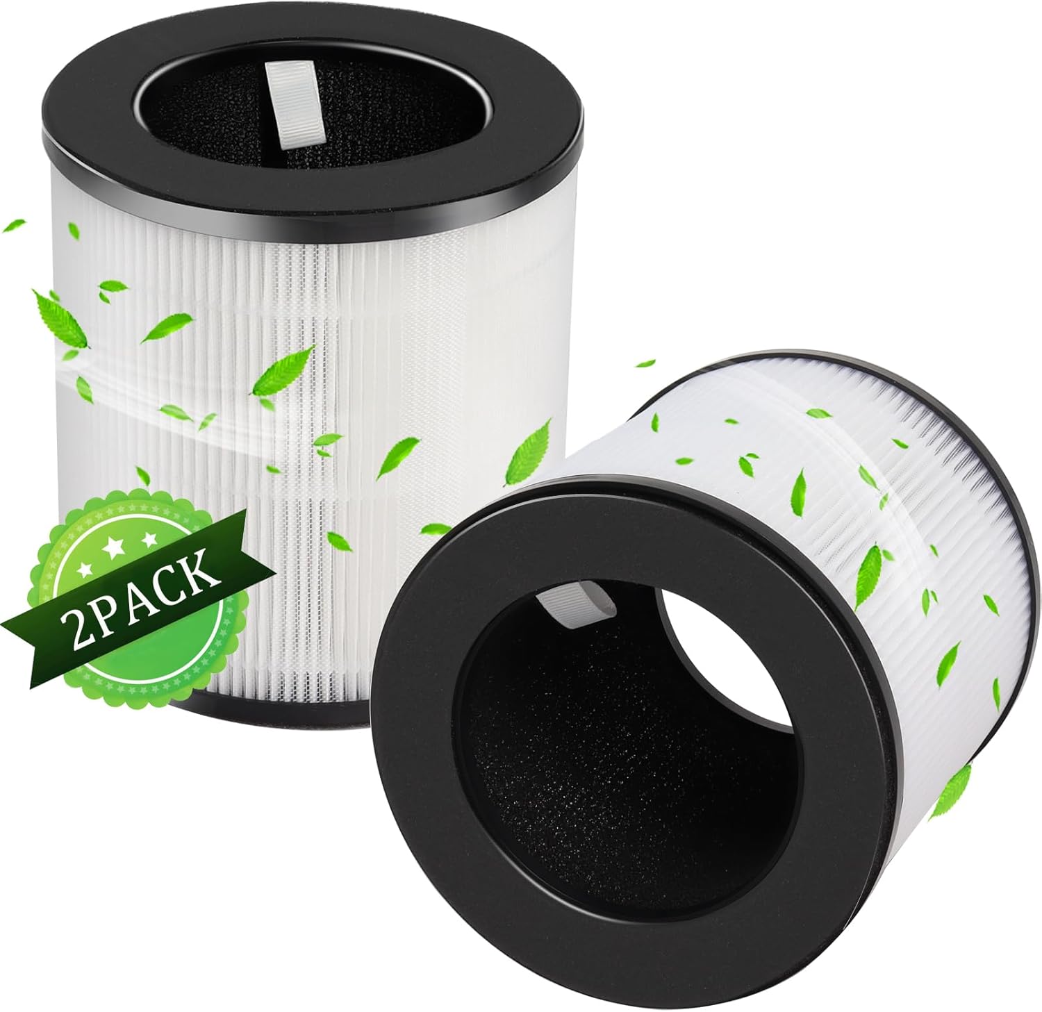 Poweka D09 Replacement Filter Compatible with Tailulu Air Purifier Cleaner D09,3-in-1 Filtration System H14 Filter for Home Large Room Up to 1500 Sq Ft 2 Pack