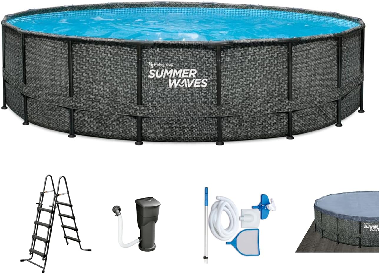 Intex 478cm Aufstellpool Set - Sommer Pool Mit Sandfilteranlage & Leiter