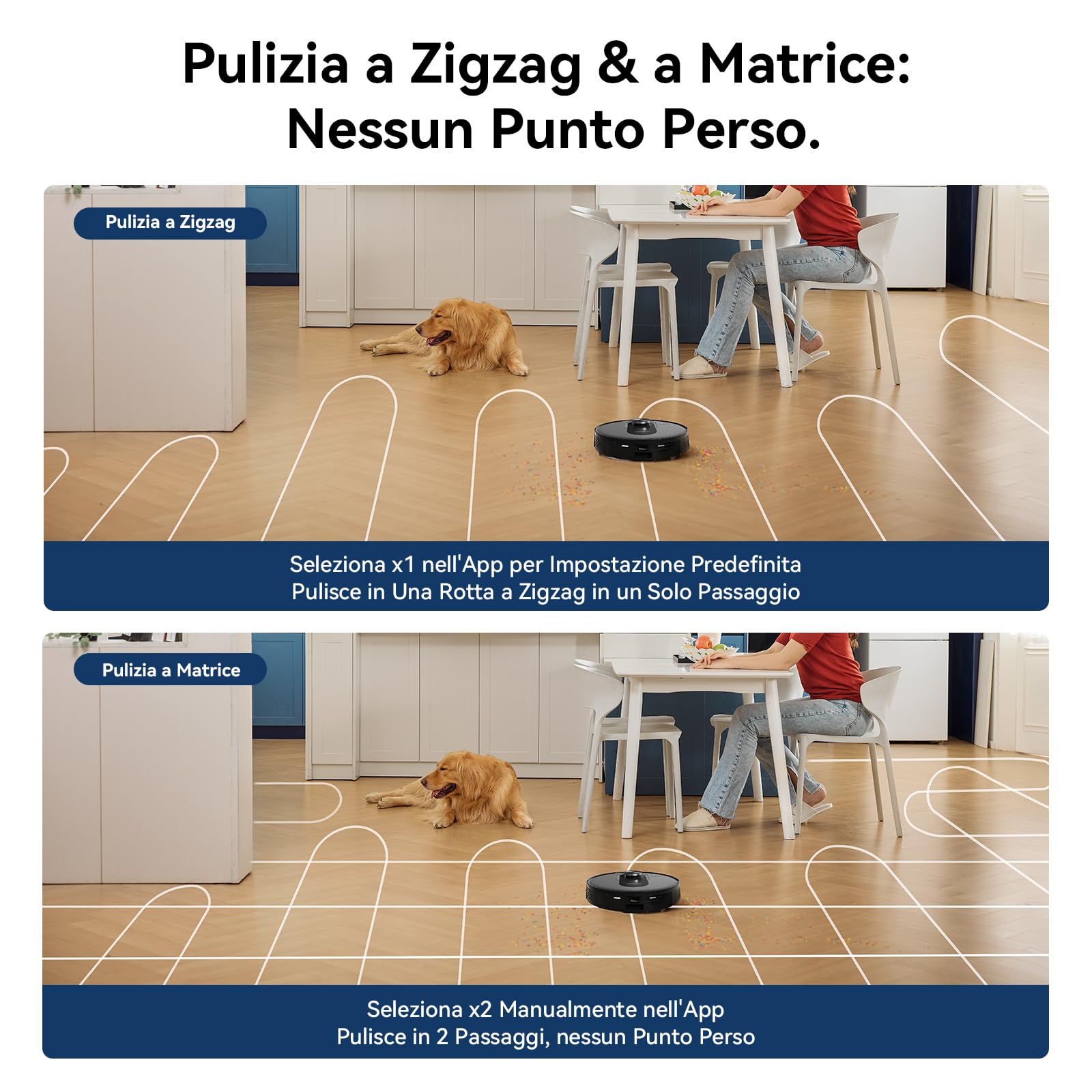 Proscenic Q8 Robot Aspirapolvere Lavapavimenti con Mappatura, 5000Pa 200min, Navigazione LiDAR, Ultra Sottile, Anti-Groviglio di Capelli, APP/Alexa/Wifi, Ideale per Pulizia Domestica/Peli Animali