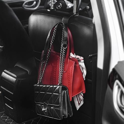 Miniatura 7 de Gancho para reposacabezas de asiento de automóvil, paquete de 4 ganchos de almacenamiento para reposacabezas de automóvil, organizador universal