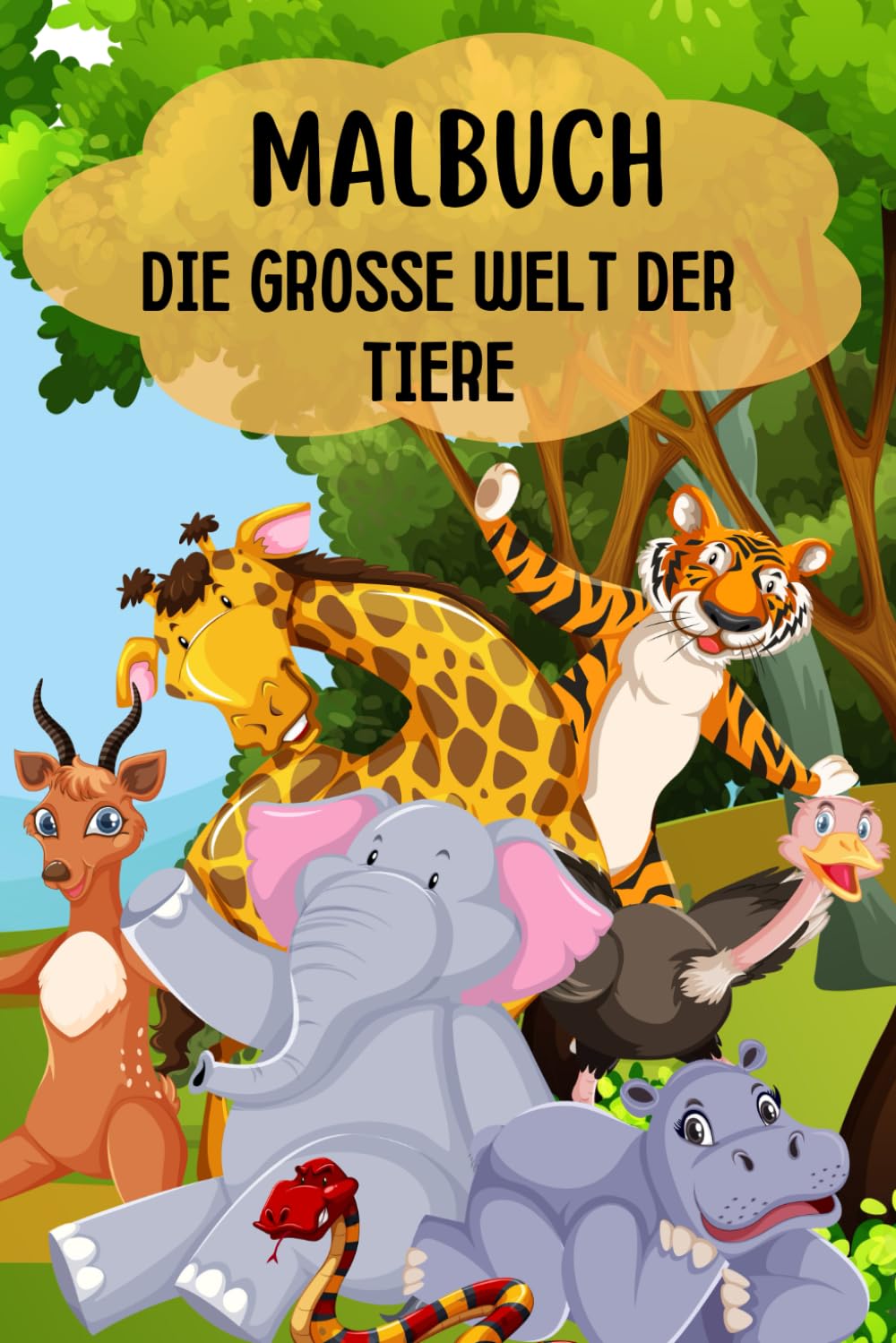 Malbuch: Die große Welt der Tiere