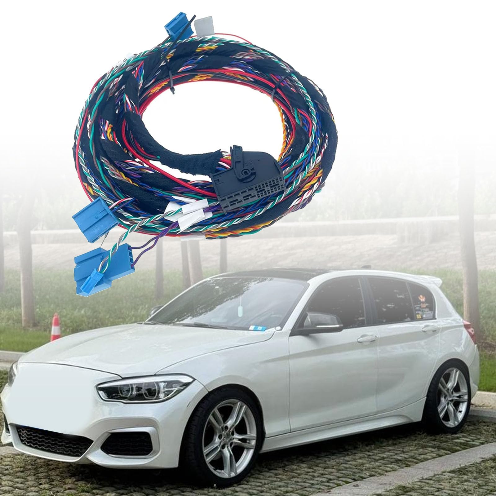 Wzmacniacz wiązki przewodów stereo z wtyczkami do modeli F10 F01 F25 F15 F30 ulepszenia samochodowe wiązki przewodów stereo i wideo