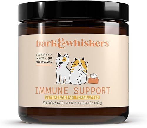 Bark & Whiskers Apoyo inmunológico, 3.5 oz (102 g), 60 cucharadas, apoya la salud hepática y digestiva, formulado por veterinarios, sin OMG, Dr.