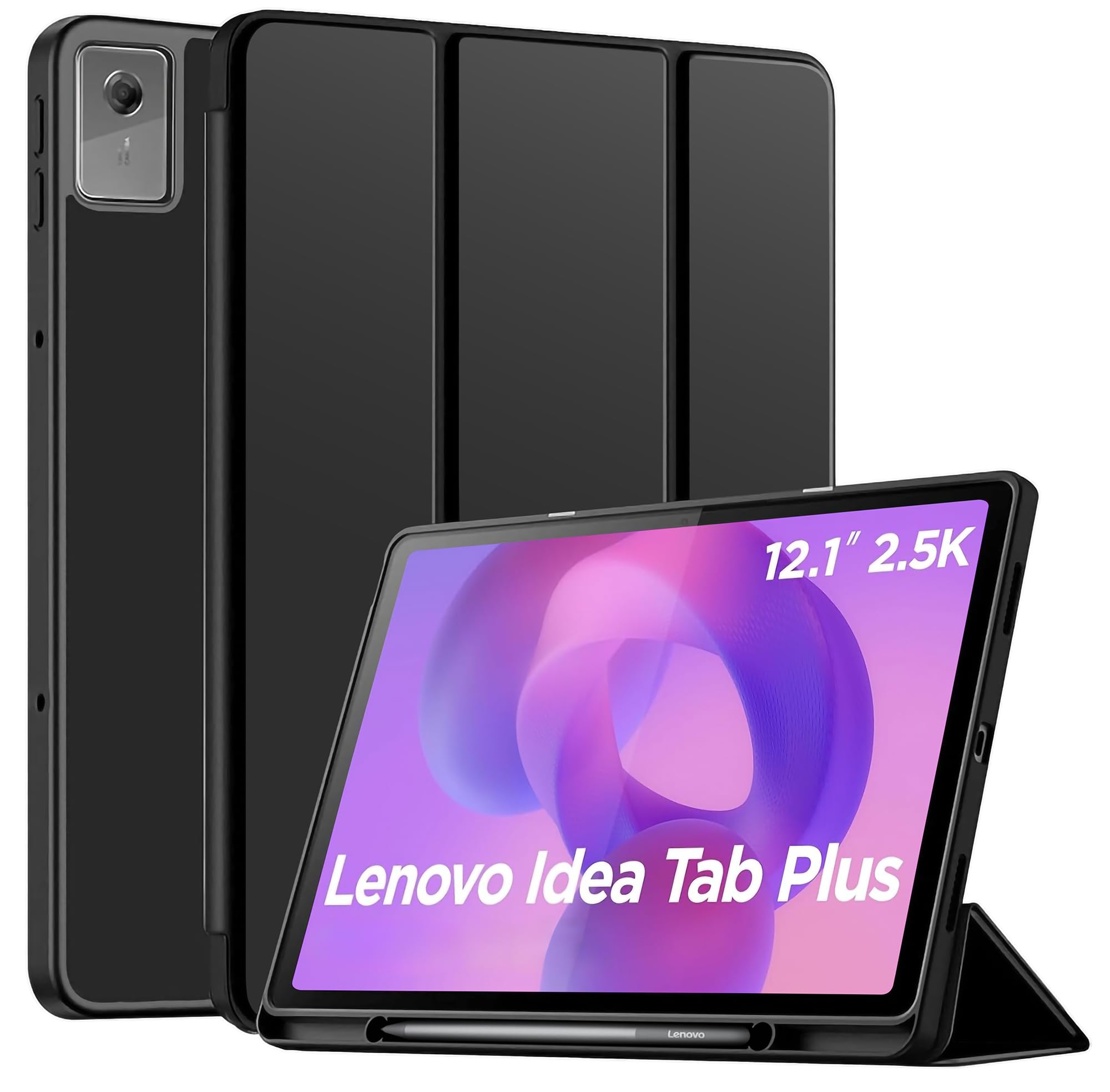ProElite Cover for Lenovo Idea Tab Plus 12.1 inch 2025 case Cover, Soft Flexible Flip Case Cover for Lenovo Idea Tab Plus 12.1 inch 2025 [Recoil Series] - Black — Amazon image 7