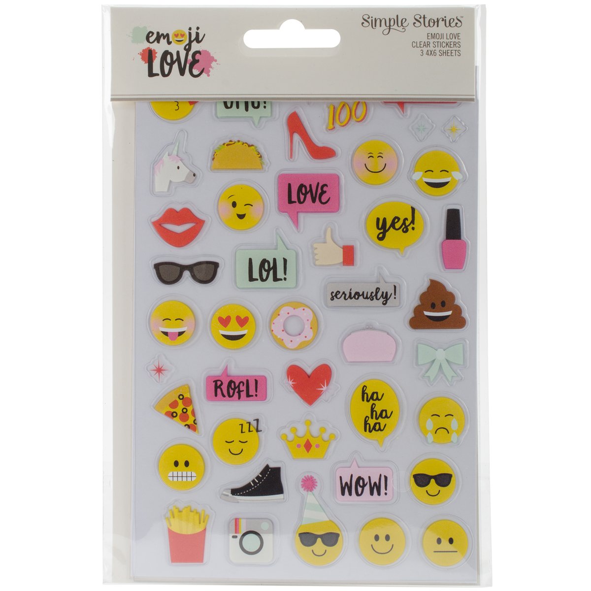 Stickers Emoji Love Clair en simples étages autocollants multicolores pour décoration